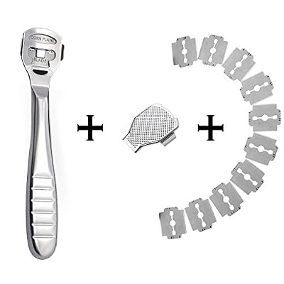 iZoeL Coupe Cors Callosité Pied Inox + 10 Lames+ 1 rape Stérilisable