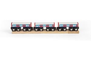 BIGJIGS TOYS Bigjigs Rail Wooden Underground Train Toy - Underground Train for Wooden Train Sets, 3 Carriages & Commuters, Compatible with other Major Train Sets & Wooden Railways