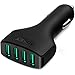 Produktbild AUKEY Zigarettenanzünder USB 4 Ports, 48 W/9.6 A Tragbare Kfz-Ladegerät für iPhone, iPad, Smartphone, Tablet Samsung und Geräte Android