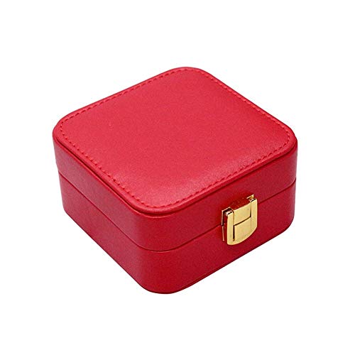Preisvergleich Produktbild Yzyamz Schmuck Aufbewahrungsbox Tragbare Kunstleder Schmuckschatulle Großen Spiegel Kleine Schmuck Tasche Reise Ohrringe Ohrringe Schmuck Aufbewahrungsbox