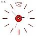 Produktbild Komo 16 Zoll moderne, minimalistische DIY mute 3D Kunst personalisierte creative Wohnzimmer abnehmbare dekorative Wand große Wanduhr mount, digitale Werkbank D, Rot