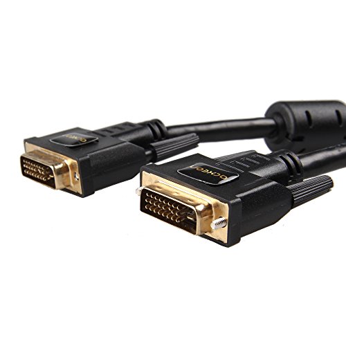 Acxeon DVI zu DVI Kabel 2M STANDARD, Dual Link 24 + 1 Full Pin OD7.8MM echtem vergoldet 3U“ OFC, Neue HDTV Auflösungen bis zu 4K, 3D, 3840×2160, 2x Ferritkern – Pro Series - 2
