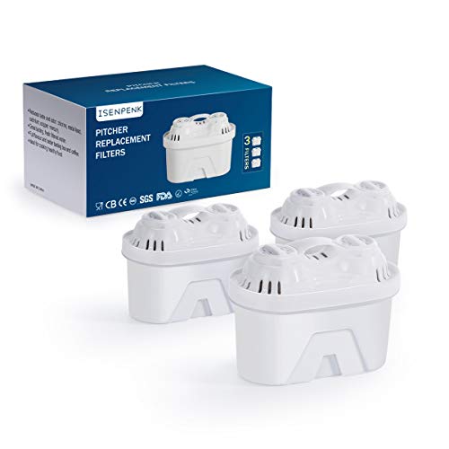 ISENPENK 3.8L Wasserfilterkanne mit 2 Stücke Filterkartuschen