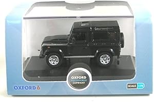OXFORD DIECAST 76LRDF006 Land Rover Defender 90 Station Wagon Santorini Black