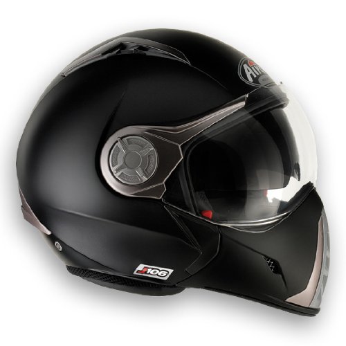 Airoh CASCO MOTO J106 COLOR MODULARE NERO, NERO OPACO, taglia M