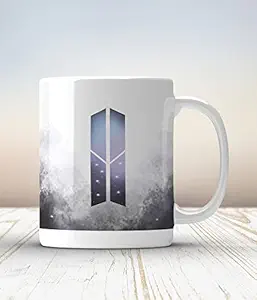 GIFT BOX Chhaap BTS Bangtan Boys Vogue Printed Microwave Safe White Ceramic Coffee Mug (350 ml) Design 11