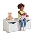 Produktbild KidKraft 14564 Nantucket Sitzbank mit Stauraum aus Holz für Kinder in weiß mit 3 Körben - Kinderzimmer Möbel
