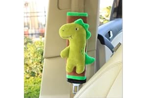 HAOZAIKEJI Kids Seat Belt Cover Car Seat Straps Covers Triangle Car Seat Straps Adjuster Cute Animal Seat Belt Cover Cartoon Seat Belt Cushion Shoulder Strap Dinosaur Seat Strap Cushion Pads for Kids