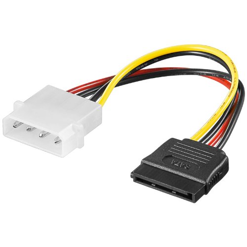 Goobay 60674 Power Adapter (4 polig Stecker auf S-ATA) 0,13m
