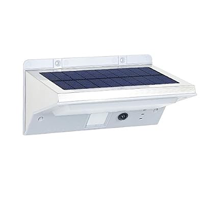 Lumisky DERBY W11 Projecteur Applique Spot Solaire 21 LED Extérieur Etanche Lumière avec Détecteur de Mouvement, Acier Brossé, Intégré, 2 W, Inox, 16.4 x 10.9 x 8.4 cm