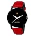 Golden Bell Original Analogue Black Dial Red Strap Wrist Watch For Men - GB-407BlkD RS.329.00