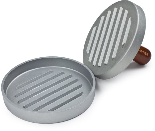 Andrew James – Hamburgerpresse mit Holzgriff für ¼ Pfund Burger + 100 Wachsscheiben – Ideal für Sommer BBQs – Auseinandernehmbar für Einfache Reinigung - 4