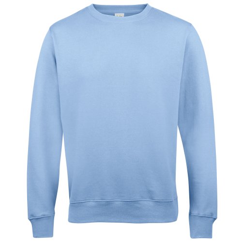 AWDis Just Hoods AWDis Unisex Crew Neck Plain Sweatshirt (280 GSM) (S) (Sky Blue)