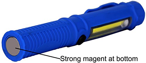 Tragbare LED Arbeitsleuchte Taschenlampe und COB Flutlicht mit Befestigungs-Clip und Magnet.Sehr geeignet für Heim, Auto, Camping, Emergency Kit, Werkstatt und mehr!Plus KOSTENLOS Batterien - 5