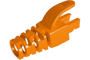 VIVOCH 50 Pcs Cat5 Cat5E Cat6 Strain Relief Boot, RJ45 Plug Connector Cover Modular Network Plug Connector Cap Cable Connector Boots, Orange