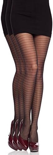 Antie Women's Patterned 20 DEN Tights PROXIMA 3 PACK (Black,Large)