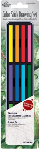 Royal & Langnickel Mini Tin Colour Stick Drawing Art Set, Beige