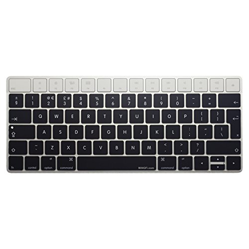 MiNGFi Englisch English QWERTY Tastatur Silikon Schutz Abdeckung für 2016+ MacBook Pro 13″ 15″ with Multi-Touch Bar EU/ISO Keyboard Layout Silicone Cover – Schwarz - 3