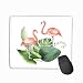 Produktbild Mouse pad watercolor card tropical leaves pink flamingo isolated white background illustration design wedding invitations steelseries keyboard
