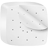 Ewwtrey 200 Pezzi Carta Pergamena Fodera per Friggitrice ad Aria, 22cm Carta Pergamena Perforata per Vapore per Friggitrice a