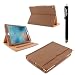 Produktbild iPad Air 2 Hülle FusionTech® Luxury Tan Leder Schutztasche mit Smart Cover Auto aufwachen / Schlaf Schutzhülle für Apple iPad Air 2 (iPad 6) Modell 2014