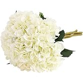 Tifuly Artificial Hydrangea Flower, 5 Pcs Long Stem Silk Hydrangea Bouquets for Weddings, Home, Hotel, Party Decoration, Cent