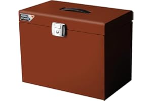 PIERRE HENRY Classeur ménager en métal + 5 dossiers suspendus terracotta