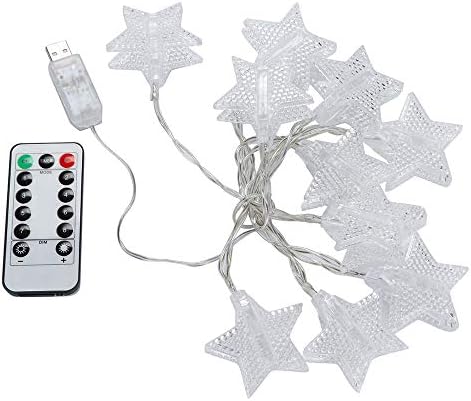 Tianya Star USB Interface Photo Clip Remote Control Light String 10 LED USB with Remote Control Light String (Positive White)