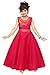 4 YOU Girl's Cotton Silk Princess Gown (Deep Pink, 10-11 Years)
