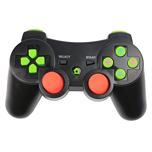 Preisvergleich Produktbild PS3 Controller,BEETEST Wireless Bluetooth Double Shock Vibration Controller Gamepad Joystick für Sony Playstation 3 PS3 Schwarz
