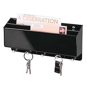 MDesign Schlüsselbrett Mit Ablage - Organizer Für Schlüssel, Post & Handys