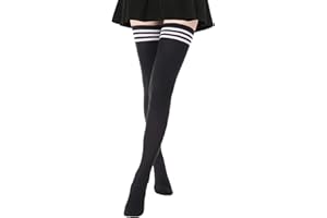 DRESHOW Bardzo Długi Zakolanówki dla Dziewczynek i Kobiet Naszywka Długie Skarpetki Dorywczo Rajstopy Pończochy Wysokie Skarpety Nad Podkolanówki Ogrzewacz Nóg