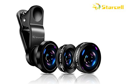 Lentes para M  viles  180   Ojo de Pez   Objetivo con Gran Angular   Objetivo Macro 3-en-1 Kit de Lente 180   Fisheye de K F Act   para iPhone 4S 4G 4 5 5G 5S 5C 6 6plus 3GS Samsung GALAXY S2 I9100 S3 I9300 S4 I9500 Note I9220 Note2 N7100 Note3 y iPad