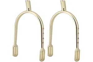 HEEPDD Sporen für Damen, verchromt, Zinklegierung oder Kupfer, Beschichtung von gelben Riemen mit Dekoration für Damen, Mädchen [Gold]