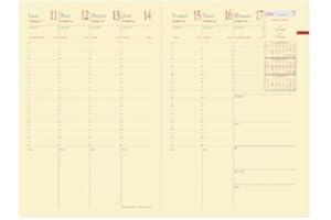 Quo Vadis - Wkład kalendarza - 2025 - Minister Prestige - Semainier Planning - Francuski - 13 miesięcy od grudnia - 16x24 cm - Papier Clairefontaine Ivory - Wyprodukowano we Francji