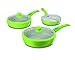 Produktbild TV Unser Original 01810 Bratmaxx Hochrandpfannen Marmor-Keramik mit Silikon-Glasdeckel, 7-teilig, Aluminium, 28 x 28 x 6 cm, limegrün
