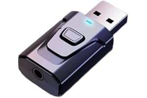 GBBAZU USB Bluetooth Transmitter for TV with Clear Sound Quality Plug and Play Stable, 5.0 Bluetooth Adapter for TV/Car/PC Audio Adapter