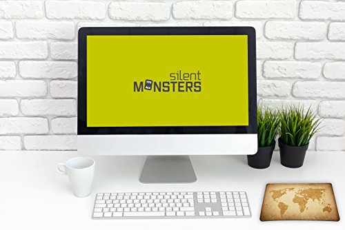 Silent Monsters Gaming und Office Mauspad 24 x 20 cm, Mousepad Design: brown global map
