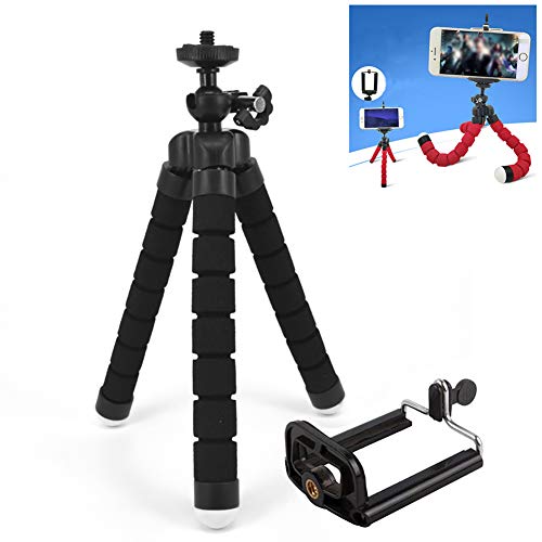 Soporte para teléfono Perezoso de Pulpo Negro, Soporte para trípode para teléfono Celular Mini, Soporte Flexible para teléfono Móvil, Soporte de Pulpo para iPhone, Samsung, Cámara