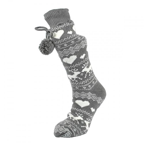 Preisvergleich Produktbild Cosy Toes Jacquard Grey Boot Socks