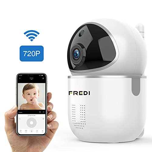 Caméra IP, FREDI Dôme Caméra de Securité sans Fil WiFi Intérieure Sécurité de la Maison,Détection de Mouvement, Audio Bidirectionnel, Vision Nocturne Pan/Tilt