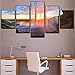 Produktbild Fyyanm Modulare Bilder Hd Drucke Leinwand Malerei Moderne Berg 5 Stücke Wohnkultur Meer Wandkunst Für Küche Landschaft Kunstwerk Poster-20X35Cmx2 20X45Cmx2 20X55Cm