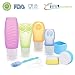 Produktbild [FDA Zertifiziert] ieGeek Silikon-Reise-Flaschen-Set BPA frei nachfüllbare Körperpflege-10 Set für Shampoo, Lotion, Sonnenschutz , Toilettenartikel – geeignet für Outdoor, Fitness, Geschäftsreise usw.