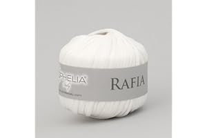 OPHELIA ITALY LANE Ophelia Italy Rafia – Gomitolo rafia 25g 100% viscosa (023 Bianco)
