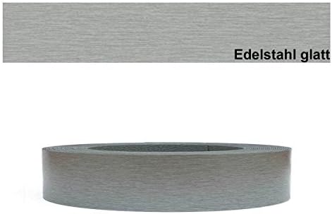 Mprofi (20 m Roll) Melamine Smooth Edge Veneer with Thermoplastic Glue Hot Melt Adhesive Bin Stainless Steel 22 mm 8592220