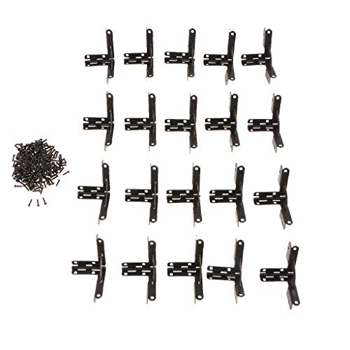 Preisvergleich Produktbild B Blesiya 20 x Mini Scharnier Möbelscharnier Klappenscharnier für Schmuckschatullen Holzkisten - Bronze