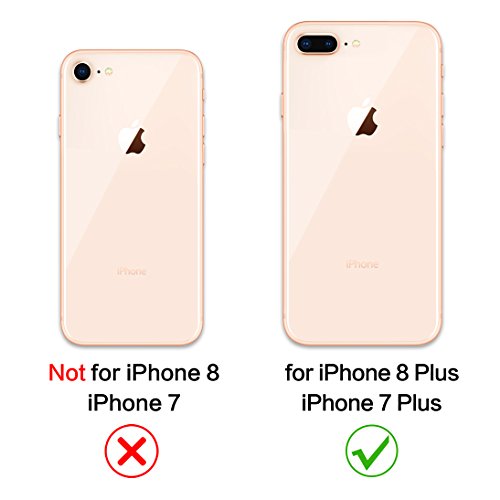 Funda iPhone 8 Plus  Funda iPhone 7 Plus  SHIELDON Funda iPhone 7 Plus Billetera para Tarjetas  Amortiguaci  n de TPU Interior Suave  Soporte Plegable  Cierre Magnetico  Carcasa en Libro para iPhone 8 Plus iPhone 7 Plus - Caf  