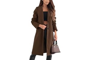 Generisk kappa dam höst vinter ullrock lång trenchcoat varm enfärgad övergångskappa vinterrock med fickor vinterjacka vinterr