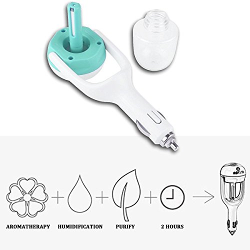 Mini Auto Luftbefeuchter 50ml, MIRI Car Aroma Diffuser Luftbefeuchter Ultraschall Lufterfrischer Luftreiniger, Blau - 2