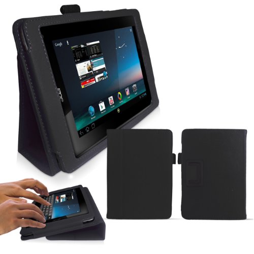 LuvTab Acer Iconia B1 Tab ‘Genius’ Tasche Case Hülle, Mit Aufsteller Funktion (7 Zoll) (Schwarz)